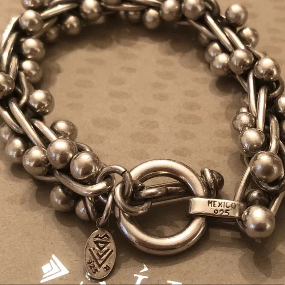 Iconic Silpada Sterling Silver DNA Toggle Clasp Bracelet B0523 - Picture 6 of 14